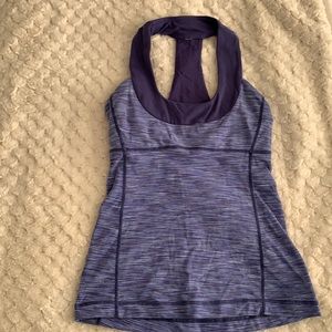 Blue Lululemon Tank top with built in sports bra